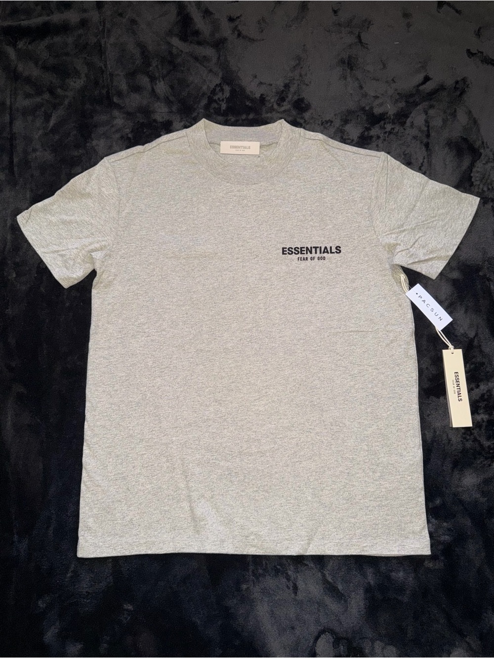 Fear of God ESSENTIALS Dark Oatmeal Short Sleeve Logo Tee
